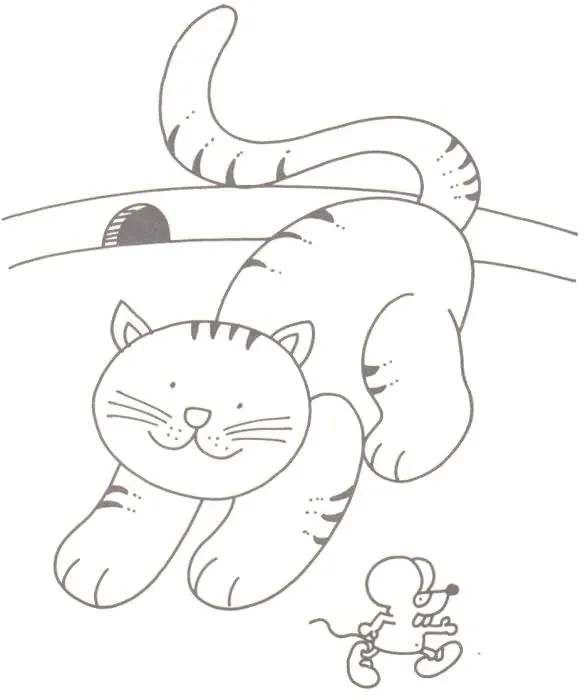 Gatos y ratones para colorear - Imagui