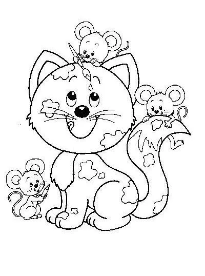 Dibujos para Colorear y Manualidades: Gatos para colorear