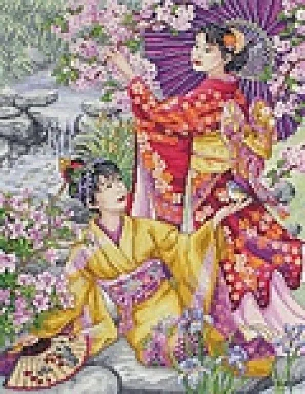 geisha punto cruz (2) | Aprender manualidades es facilisimo. geisha punto cruz (2) | Aprender manualidades es facilisimo.