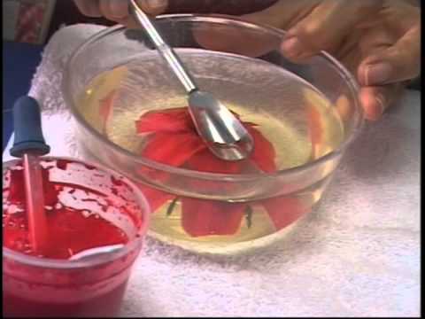Gelatina Artística, decoración de flor de amapola. - YouTube Gelatina Artística, decoración de flor de amapola. - YouTube