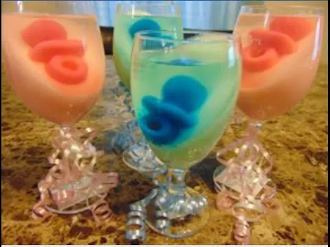 PARA BABY SHOWER/ COPAS DE GELATINA - YouTube