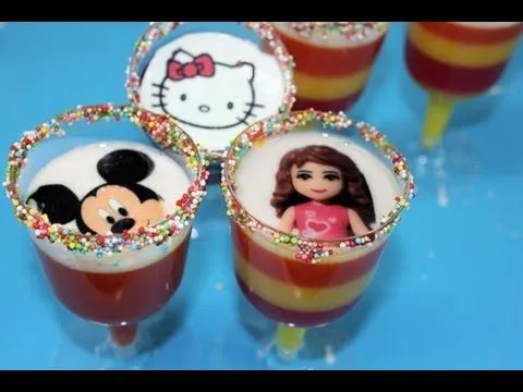 Gelatina en capas con transfer de oblea - YouTube Gelatina en capas con transfer de oblea - YouTube