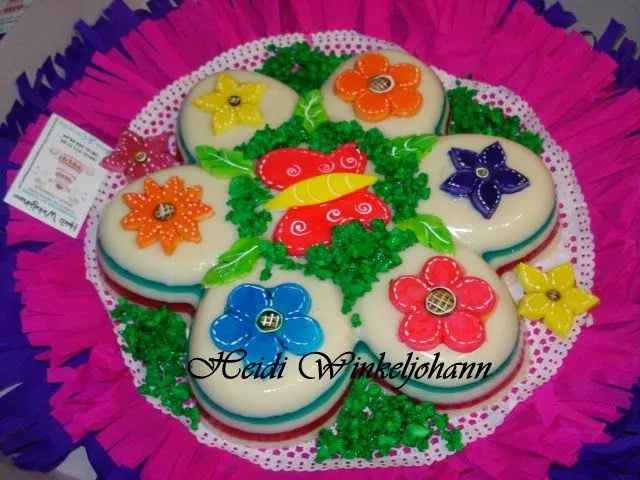Gelatina de colores decoradas - Imagui