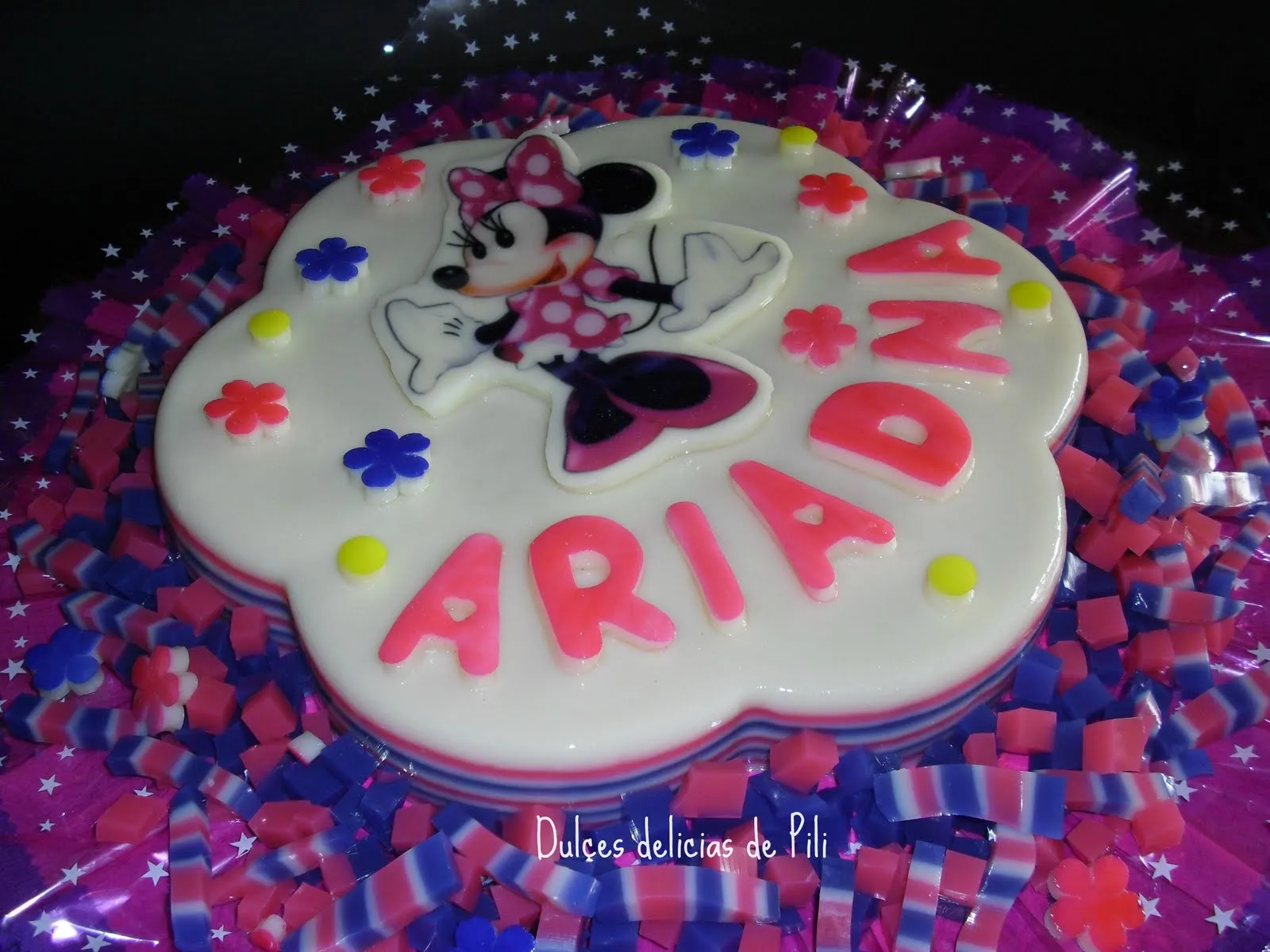 Gelatina de colores Minnie Mouse - Imagui