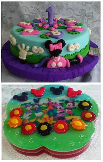 Gelatina de colores Minnie Mouse - Imagui