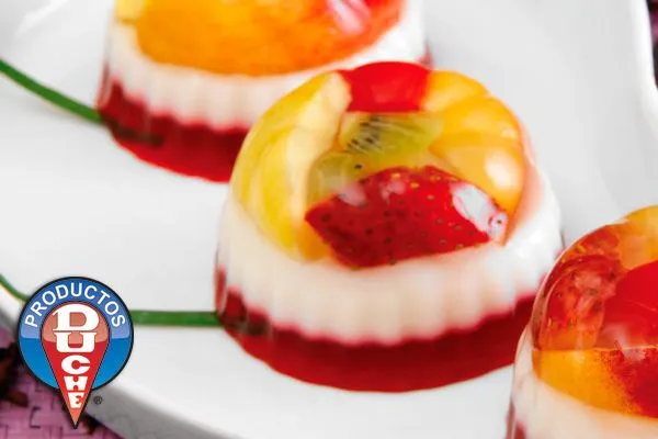 Gelatina de frutas con jamaica