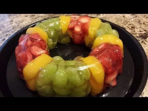 GELATINA TRANSPARENTE CON FRUTAS - YouTube