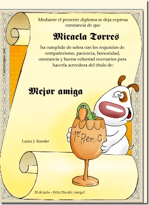 Generador de diploma para el día del amigo | 14 de febrero Generador de diploma para el día del amigo | 14 de febrero