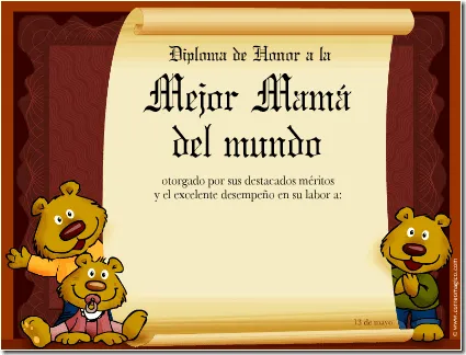 Generador de diploma para el día de las madres | pintar y jugar ... Generador de diploma para el día de las madres | pintar y jugar ...