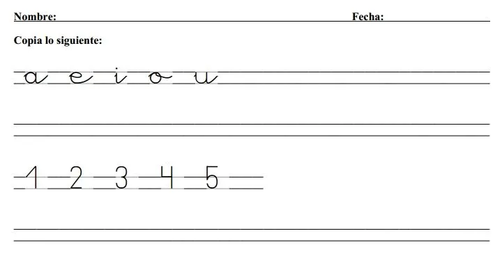 Generador de fichas de caligrafía - Didactalia: material educativo