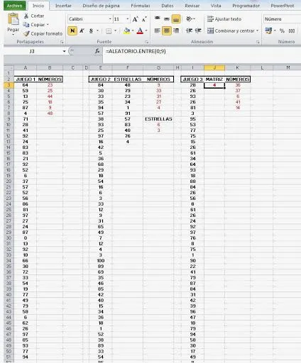 GENERADOR DE NÚMEROS ALEATORIOS PARA JUGAR A LA LOTERÍA | Excel Signum