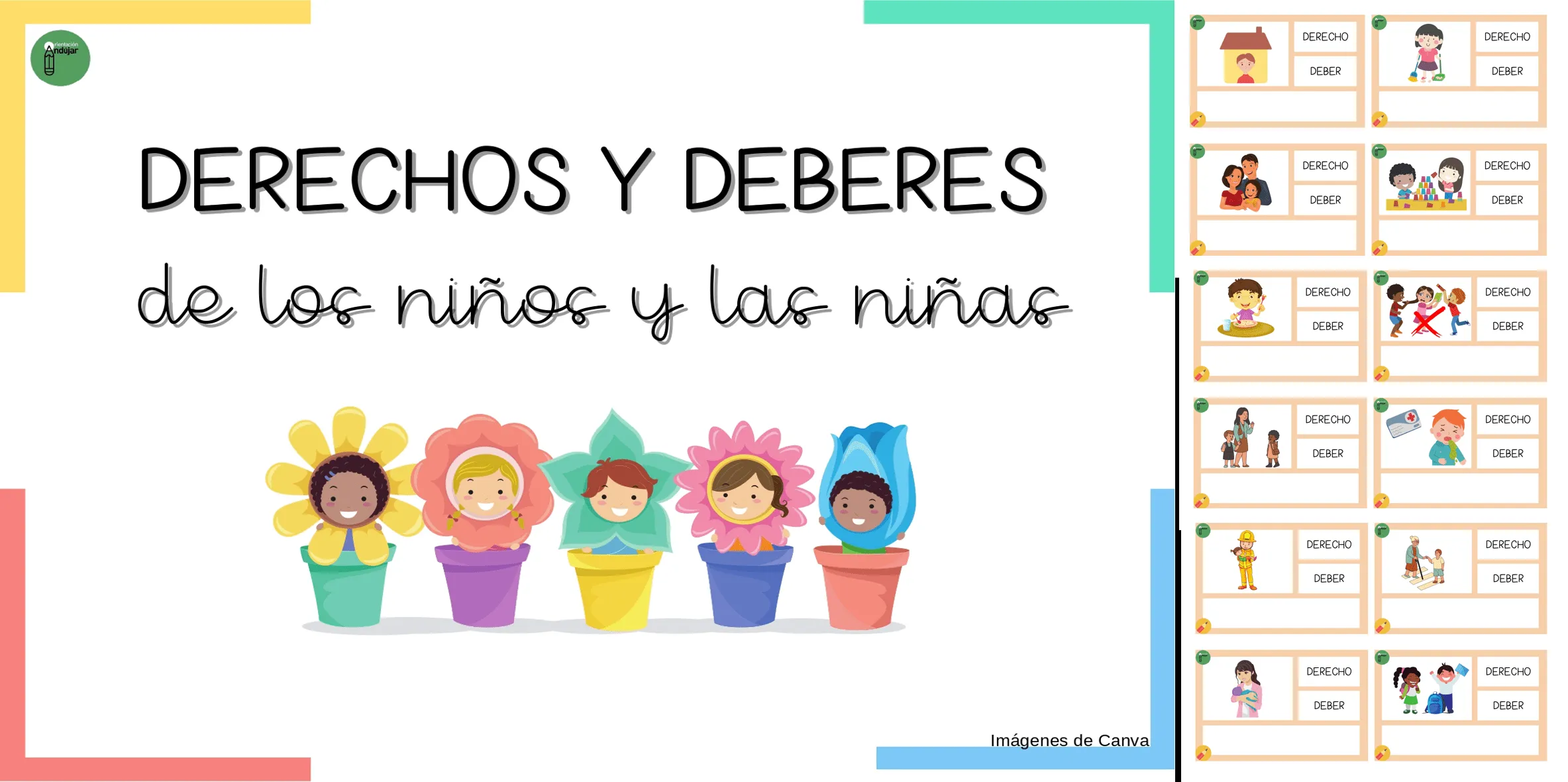 Geniales tarjetas para diferenciar derechos y deberes Geniales tarjetas para diferenciar derechos y deberes
