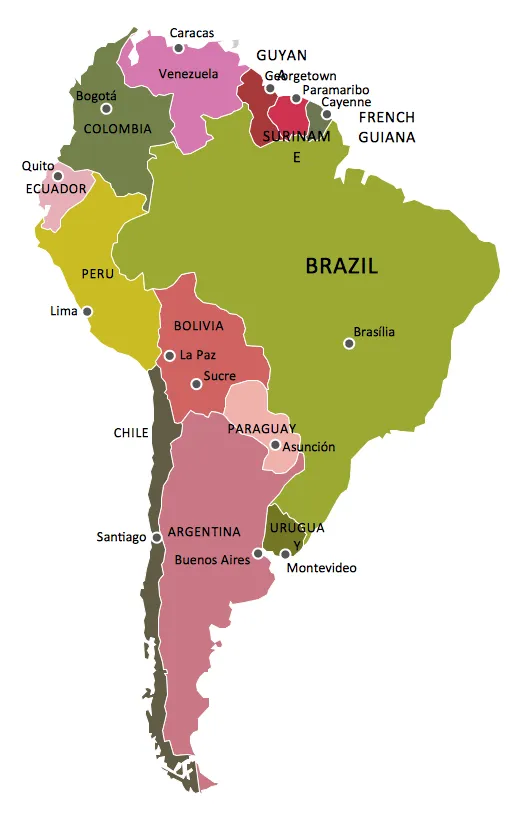 Geo Map - South America Continent | How to Draw South America ... Geo Map - South America Continent | How to Draw South America ...