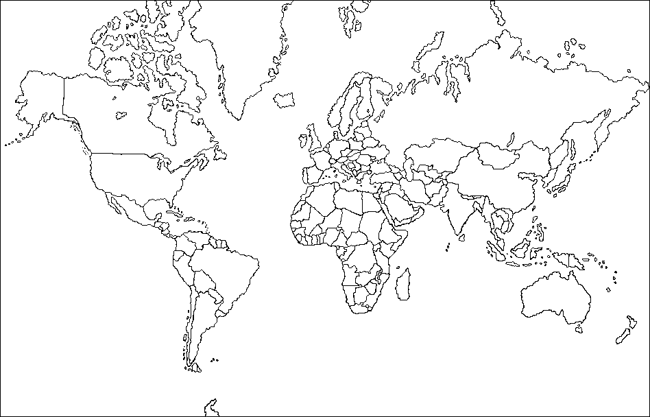 Planisferio mudo del mundo con las lines imaginarias y los nombres ... Planisferio mudo del mundo con las lines imaginarias y los nombres ...