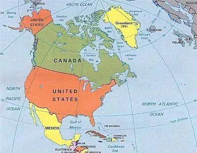 GEOGRAFÍA - MAPA POLÍTICO DE AMÉRICA DEL NORTE : FICHAS PARA NIÑOS GEOGRAFÍA - MAPA POLÍTICO DE AMÉRICA DEL NORTE : FICHAS PARA NIÑOS