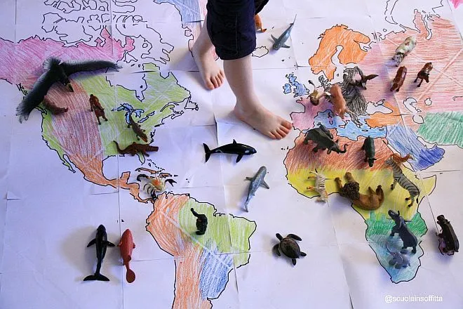 Geografia per bambini: giocare con il planisfero | Mamma Felice Geografia per bambini: giocare con il planisfero | Mamma Felice