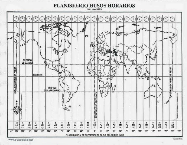 Geografia: PLANISFERIO. IDENTIFICANDO:Cartografía, Husos horarios ... Geografia: PLANISFERIO. IDENTIFICANDO:Cartografía, Husos horarios ...
