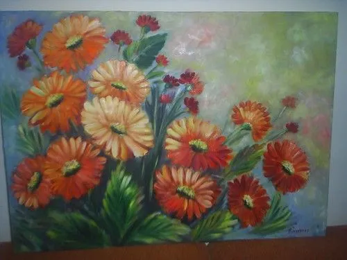 gerberas espatuladas releitura | Flickr - Photo Sharing!