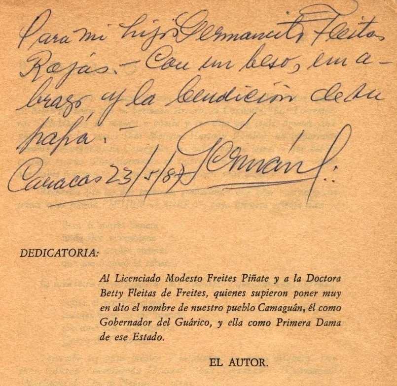 GERMÁN FLEITAS BEROES, el poeta de Camaguán: La Caligrafía del Poeta GERMÁN FLEITAS BEROES, el poeta de Camaguán: La Caligrafía del Poeta