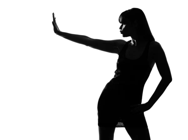 gesto elegante silueta mujer parada — Foto stock © STYLEPICS #9003386 gesto elegante silueta mujer parada — Foto stock © STYLEPICS #9003386