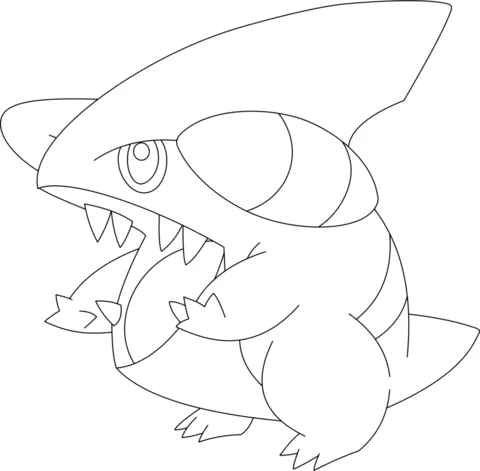 Gible Coloring page | Free Printable Coloring Pages