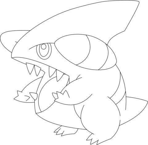 Gible Coloring page | Free Printable Coloring Pages Gible Coloring page | Free Printable Coloring Pages