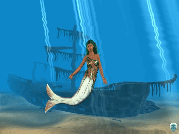 GIF ANIMADOS... : GIF ANIMADO DE SIRENAS 02. Mario Benedetti. Sirena.