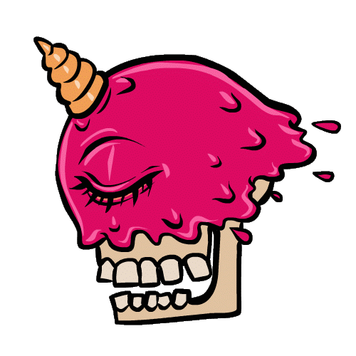 gif death art cartoon Halloween pink skull candy animation dead ...