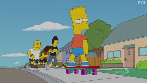 gif skate skateboarding anime the simpsons simpsons homer bart ...
