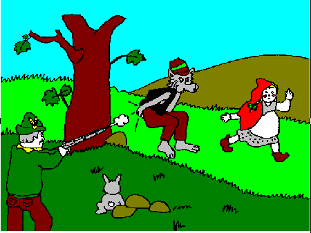 Imagenes de dibujos animados: Caperucita Roja