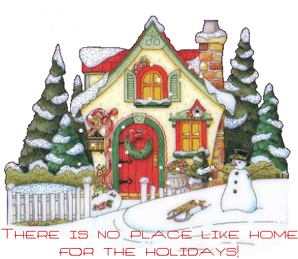 Gifs animados de Casas decoradas en navidad, animaciones de Casas ...