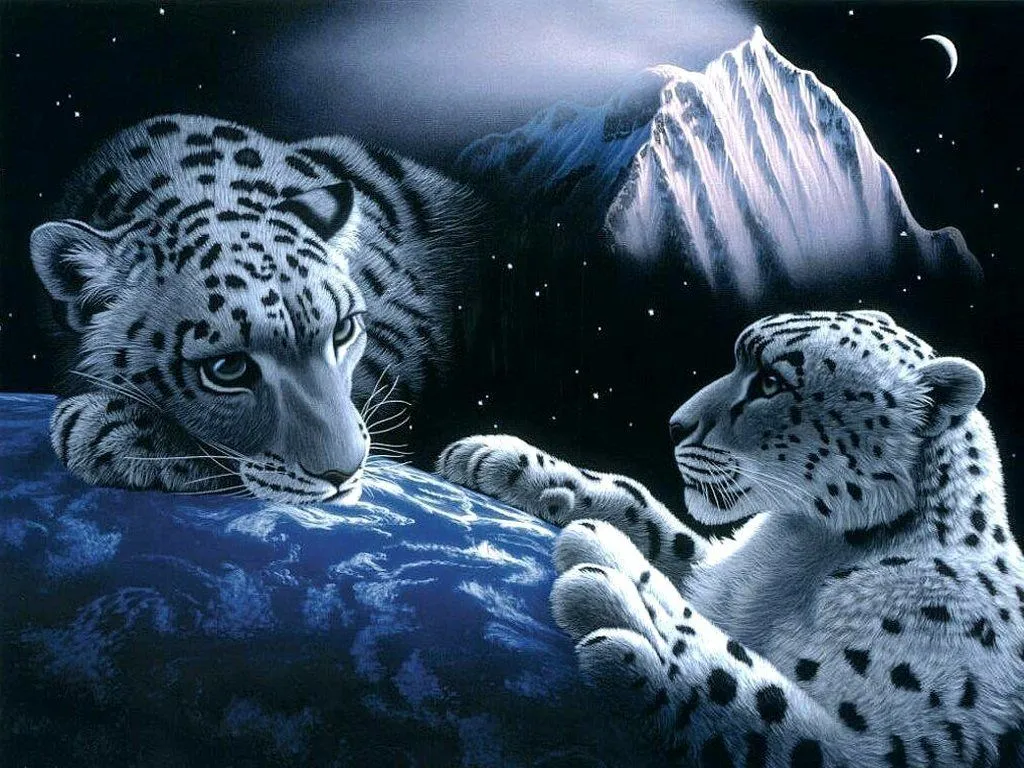 Gifs Animados Cia: Tigres na Lua