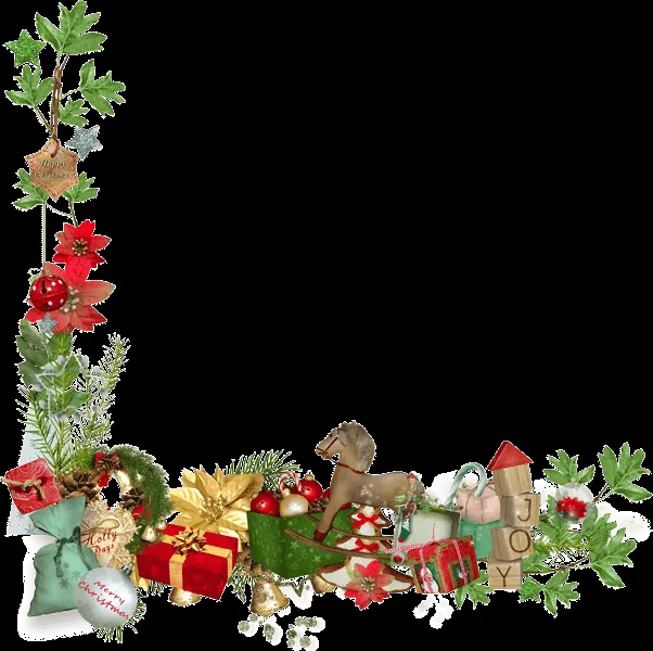 GIFS : ESQUINEROS PARA FOTOS NAVIDEÑOS