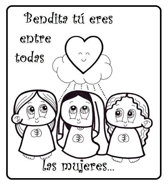 PARA COLOREAR: Ave maría para colorear