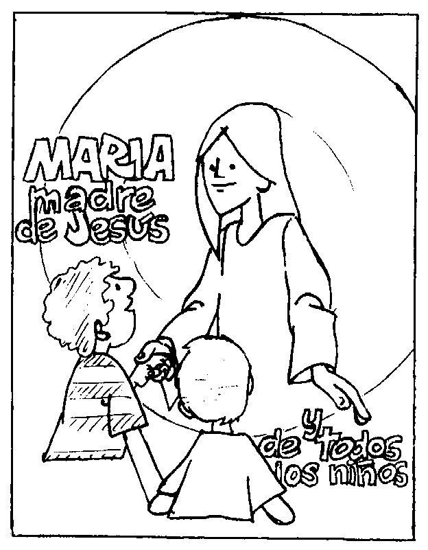 Virgen Maria madre de Jesus para colorear - Imagui