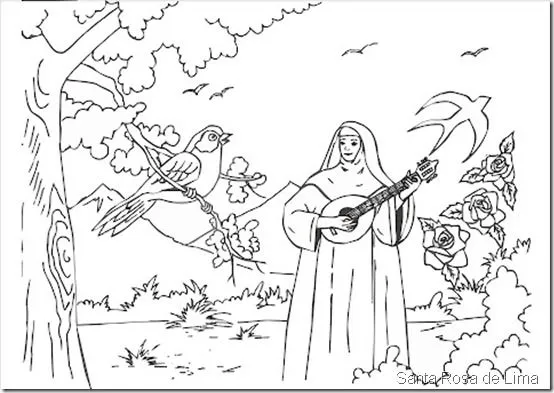 Gifs y Fondos PazenlaTormenta: SANTA ROSA DE LIMA PARA COLOREAR Gifs y Fondos PazenlaTormenta: SANTA ROSA DE LIMA PARA COLOREAR