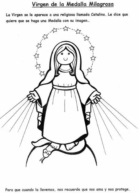 Gifs y Fondos PazenlaTormenta: VIRGEN MARÍA PARA COLOREAR