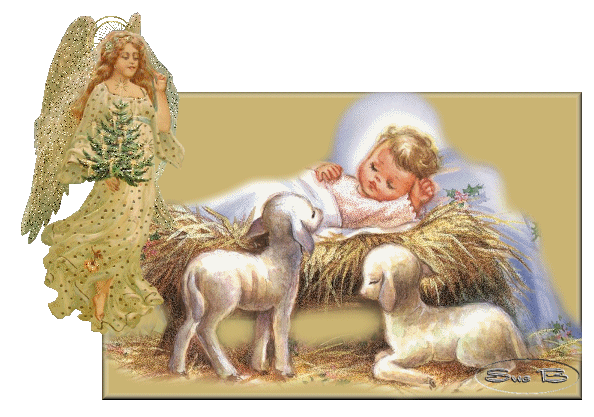 Gifs navideños: Gifs de Niño Jesús en el pesebre