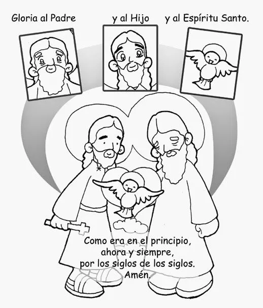 GIFS : LA SANTÍSIMA TRINIDAD PARA COLOREAR