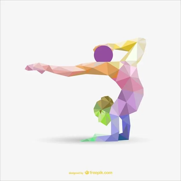 Gimnasia rítmica poligonal | Descargar Vectores gratis Gimnasia rítmica poligonal | Descargar Vectores gratis