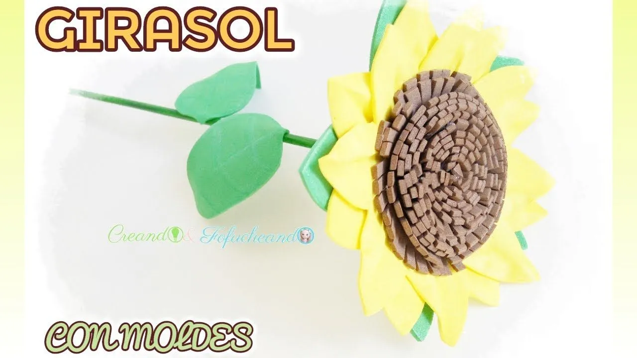 Girasol en goma eva o foamy paso a paso y con moldes | Manualidades Girasol en goma eva o foamy paso a paso y con moldes | Manualidades