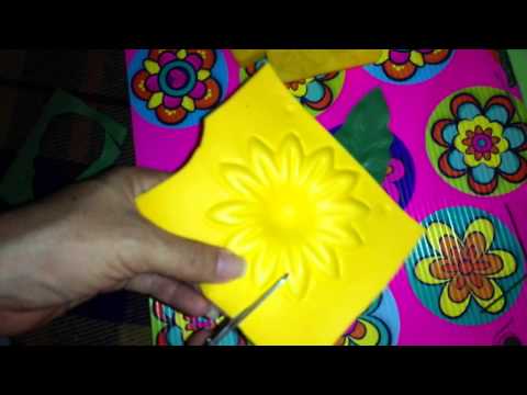 Como hacer girasoles en foamy o goma eva con molde termoformado ...