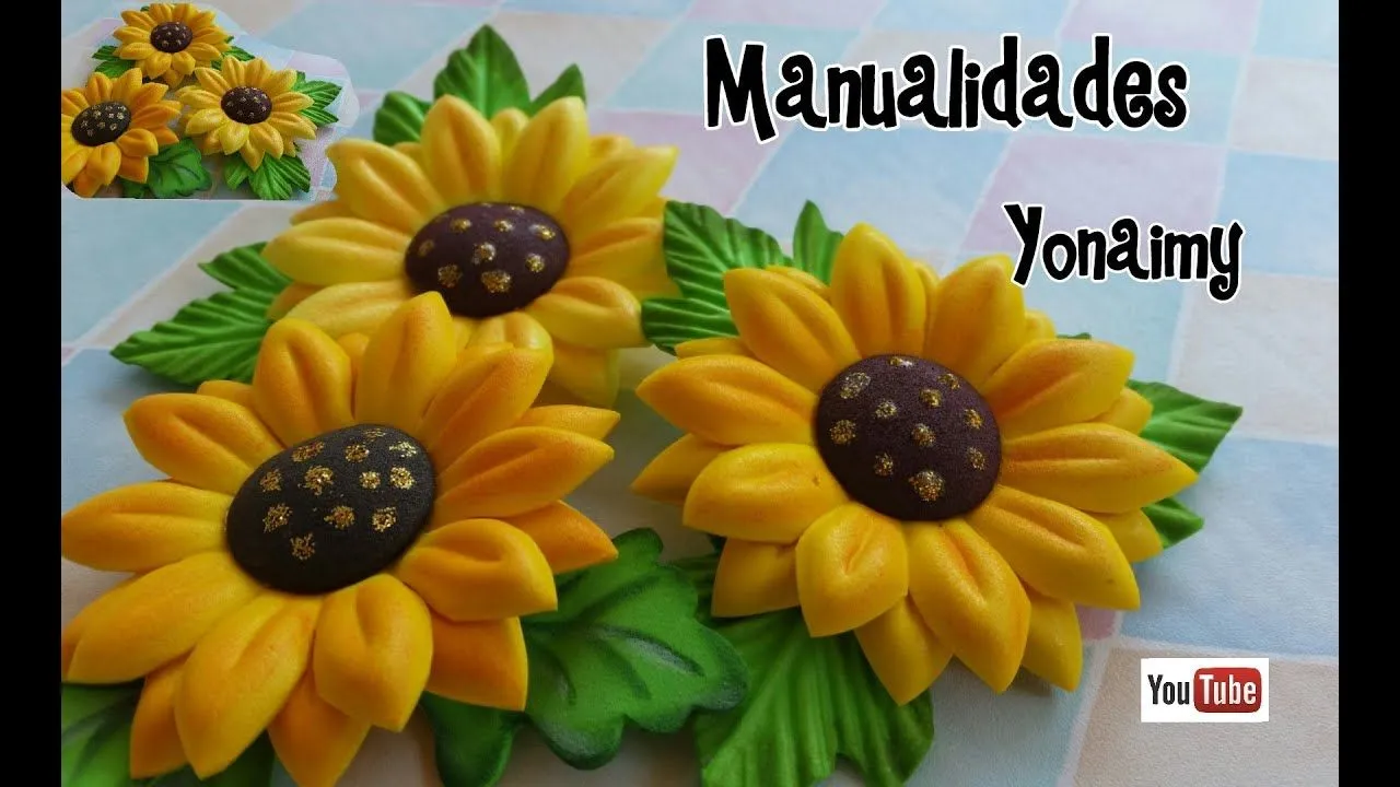 GIRASOLES DE FOAMY HECHOS CON MOLDES DE TERMOFORMADO FOAM ... GIRASOLES DE FOAMY HECHOS CON MOLDES DE TERMOFORMADO FOAM ...