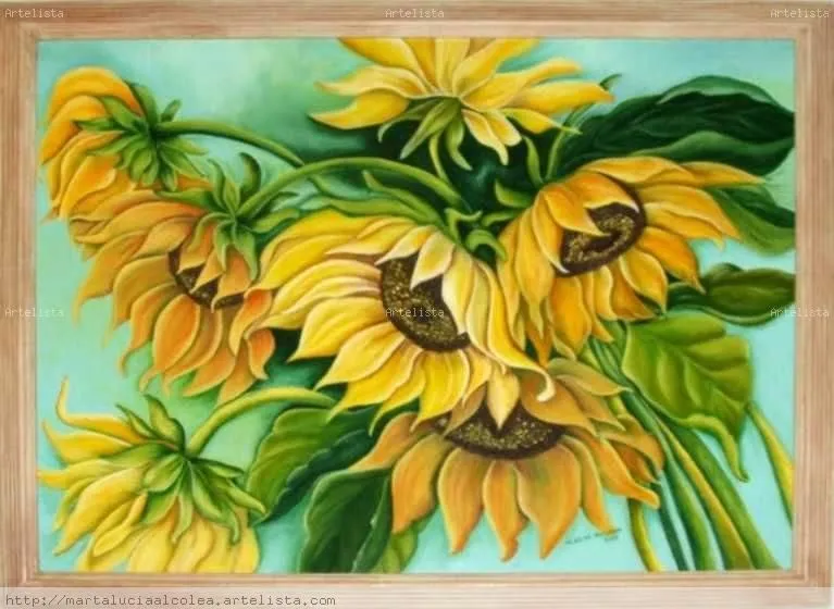 Como pintar girasoles en tela - Imagui