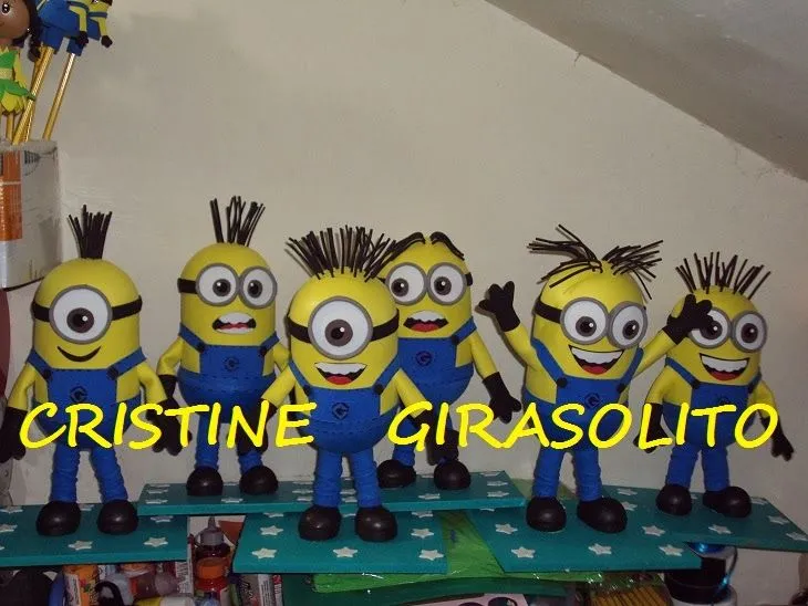 GIRASOLITO: CENTROS DE MESA MINIONS