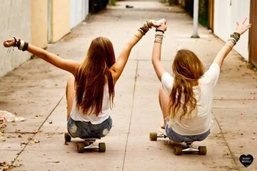 Girl skateboard
