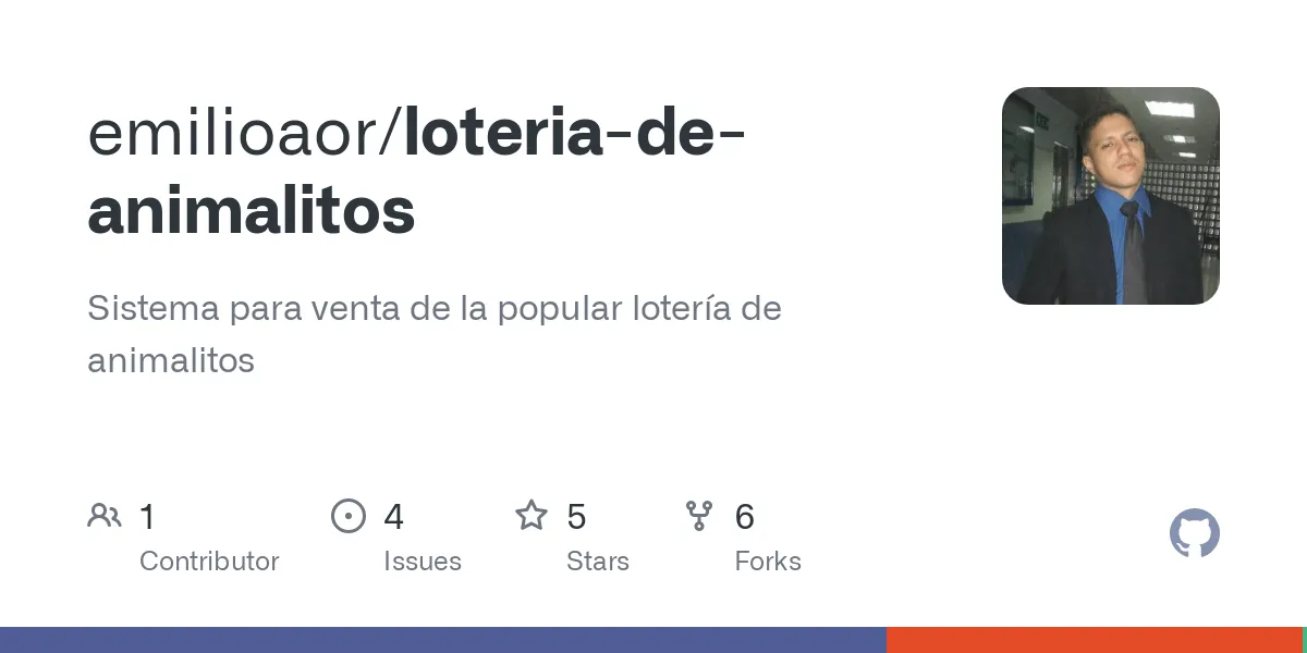 GitHub - emilioaor/loteria-de-animalitos: Sistema para venta de la popular lotería de animalitos GitHub - emilioaor/loteria-de-animalitos: Sistema para venta de la popular lotería de animalitos