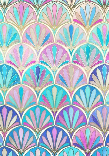Glamorous Twenties Art Deco Pastel Pattern Art Print by Micklyn ... Glamorous Twenties Art Deco Pastel Pattern Art Print by Micklyn ...
