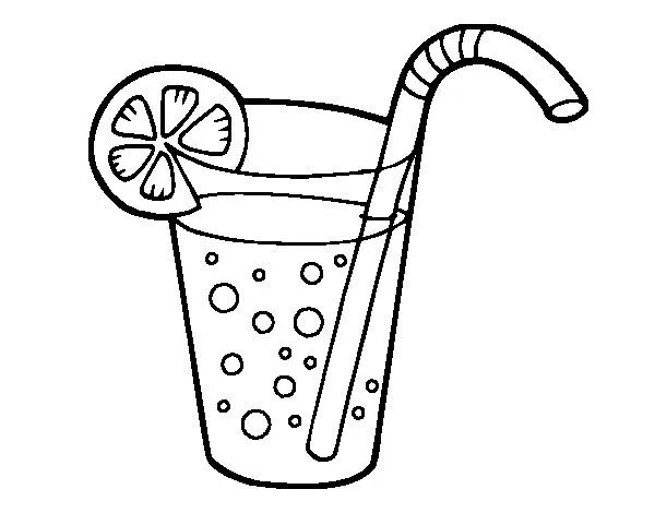 Glass of soda coloring page - Coloringcrew.com