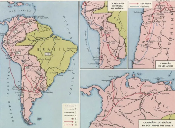 PAIS GLOBAL - MAPAS - INDEPENDENCIA DE HISPANOAMÉRICA PAIS GLOBAL - MAPAS - INDEPENDENCIA DE HISPANOAMÉRICA